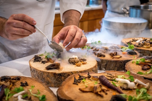 chef plating food